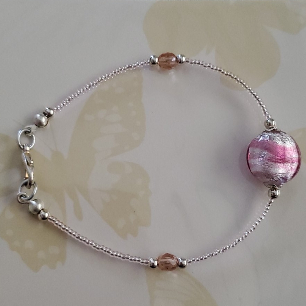 Glass beaded bracelet from Italy